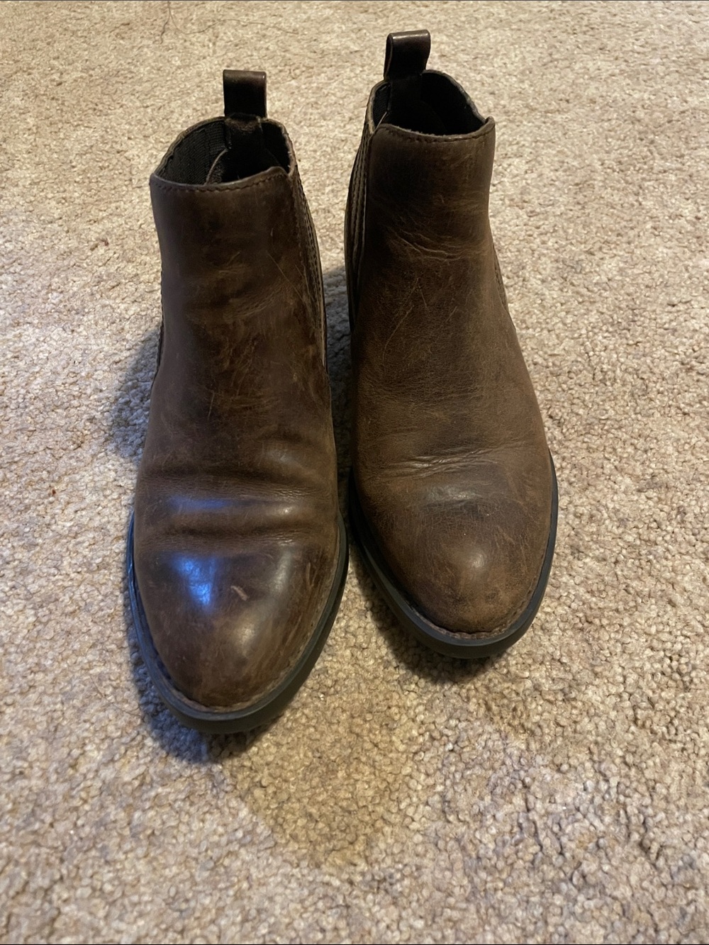 Women’s Brown Leather Born Boots - Classic Slip-On Ankle Style